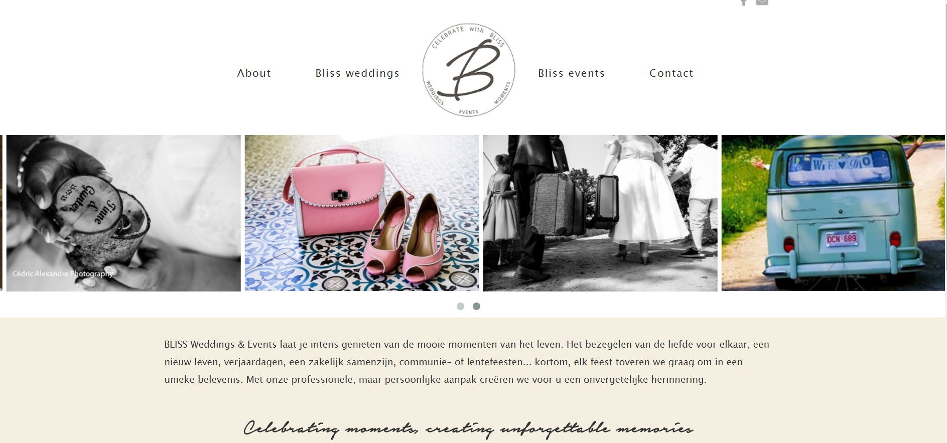 Bliss events | Webdesign weddingplanner