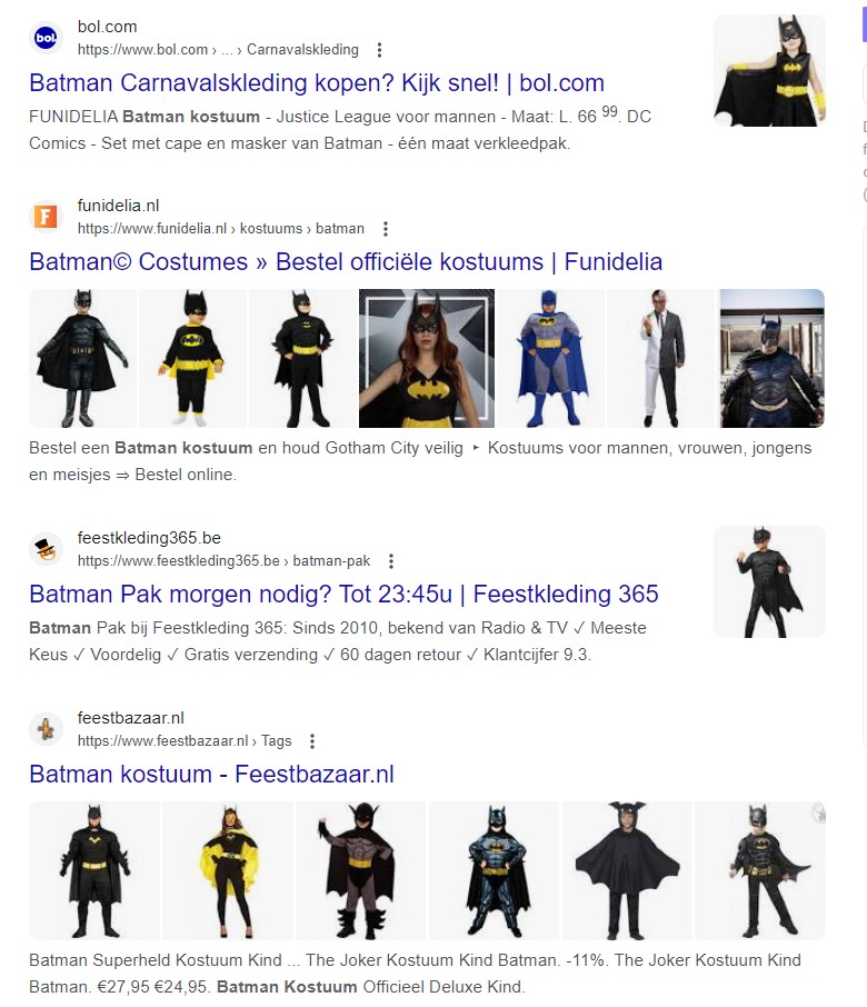 Batman-kostuum serp