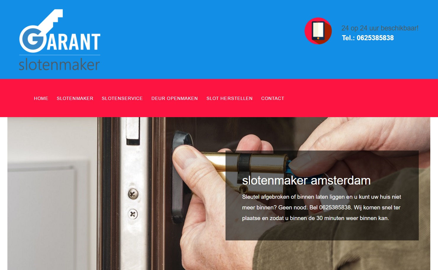 Slotenmaker Garant | Webdesign Amsterdam